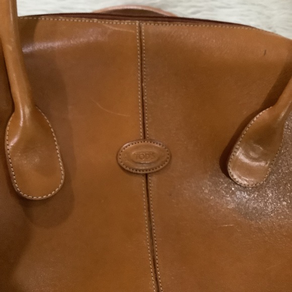 Tods brown large leather shoulder purse - Picture 3 of 16